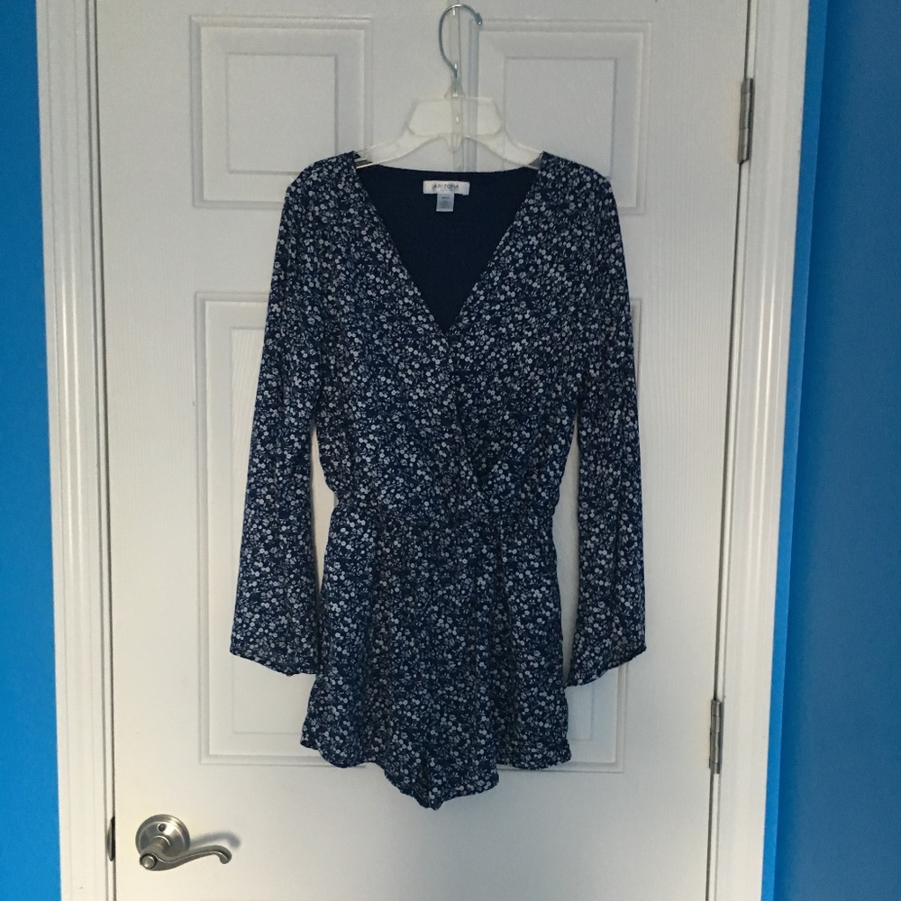 Navy Blue Floral Arizona Romper